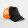Trucker cap - B640:Black, Front & peak, Orange, One Size